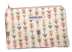 Coral Arrow Fabric Bag With Bottom