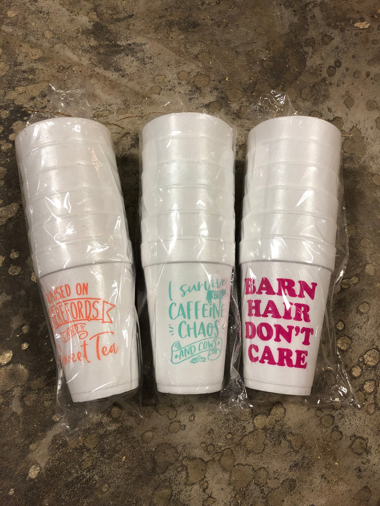 Styrofoam Cups - 6 pack of 20 oz. cups